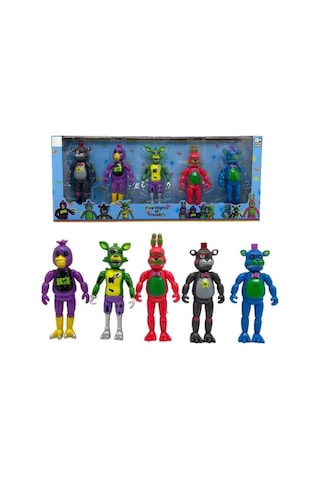 Five Nights At Freddy's Fnaf 5'li Büyük Boy Figür Seti 15 Cm Işıklı Karakterler