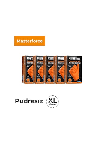 Haspet Masterforce Extra Kalın Turuncu Nitril 5 Paket