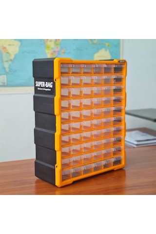 Süper Bag Monoblok 60 Çekmeceli Organizer Hobby Çekmece Asr6000