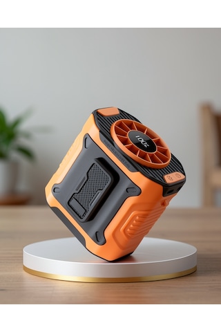 Turbo Mini Fan, 100 Kademeli Dijital Hız Kontrollü, Type-c Şarjlı