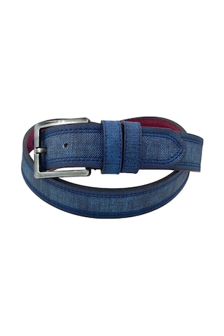 Süzer Deri 4 Cm. Spor Suni Deri Dikişli Model Kemer Lacivert Lacivert