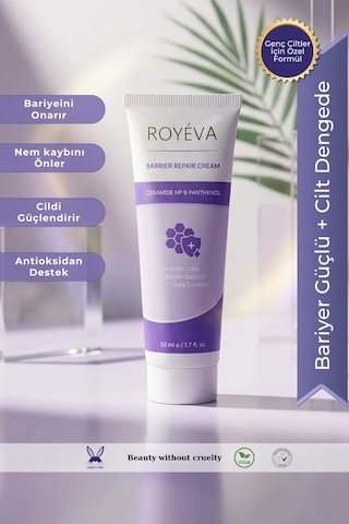 Royéva Hassas ve Kuru Ciltler İçin Bariyer Onarıcı ve Nemlendirici Krem 50 ML