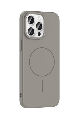 Apple Uyumlu iPhone 14 Pro Max Uyumlu Kılıf Magsafe Şarj Özellikli Zore Ruby Silikon Kapak - Lacivert Lacivert -