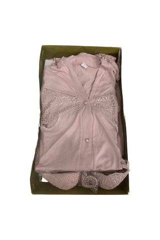 Büşra 8285 8 Li Penye Sabahlık Gecelik Takım Pudra