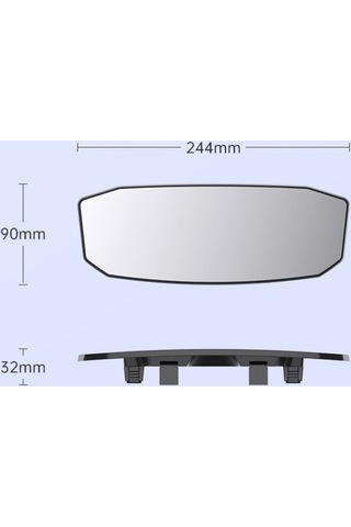 Wondernest Shunwei Sd-2414 Araba Parlatma Önleyici Dikiz Aynası, 244x90mm, Anti-glare