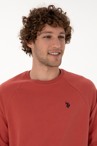 U.S. Polo Assn. Erkek Regular Fit Bisiklet Yaka Gül Kurusu İnce Basic Sweatshirt 50313752-VR026