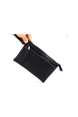 Alphaclub Bag Erkek Hakiki Deri Siyah Çok Bölmeli El Çantası Model 898