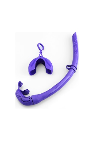 Neevoyu Silikon Katlanabilir Yetişkin Sıvı Solunum Borusu - Mor, 415mm Uzunluk, 90mm Çap, Taşıma Kutuğu İçerir Mor