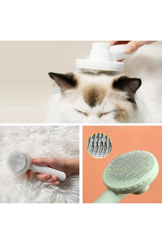 Mcg Mcg Basmalı Kedi Köpek Tüy Toparlayıcı Masaj Etkili Pet Fırçası