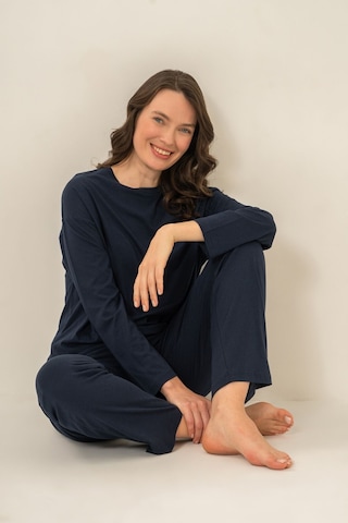 Pierre Cardin Kadın Lacivert Uzun Kol Pijama Takım Pc9304-s-v2 Pc9304-s-v2