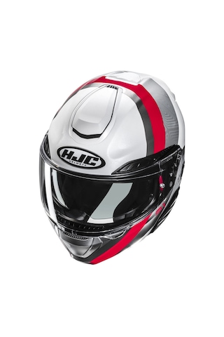Hjc Rpha91 Fensh Mc1 Çene Açılır Motosiklet Kaskı Beyaz Kırmızı