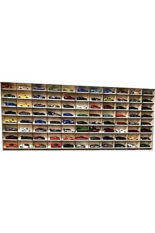 Ahşapatölyenet Ahşap Eğimli Araba Rafı (88 Araçlık)