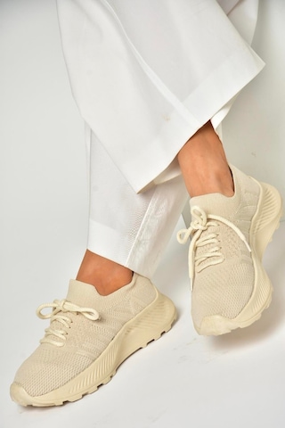 Fox Shoes U239004004 Bej Kumaş Spor Ayakkabı Sneakers Bej-kumaş Bej