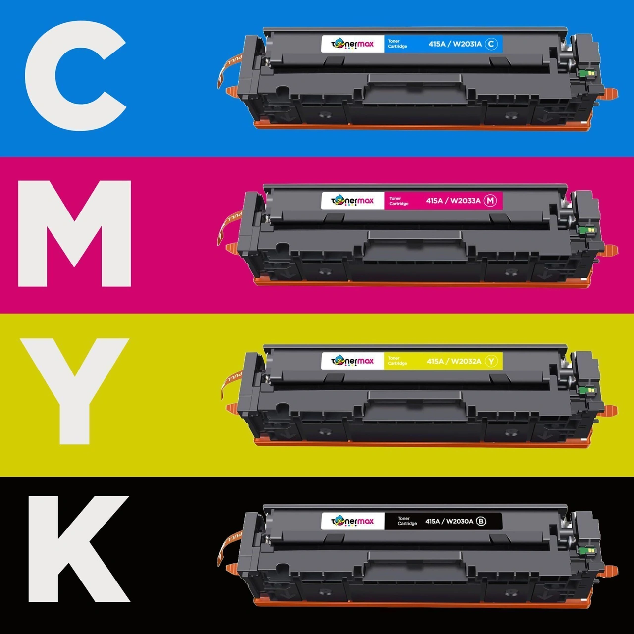 Hp Uyumlu Tonermax Color Laserjet Pro Mfp M454nw Uyumlu Toner Takımı - Çipli / W2030a / 415a