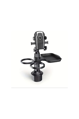 Motion003 4ü 1 Arada Araba Telefon Tutucu Bardak Tutucu Yiyecek Tepsisi Depolama Siyah Abs Araç Aksesuarı