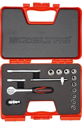 İzeltaş 1107 1/4'' Altı Köşe Lokma Anahtar Takımı 15 Parça - 1107006015