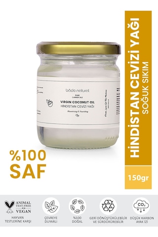 Bade Natural Saf Soğuk Sıkım Hindistan Cevizi Yağı 150 G