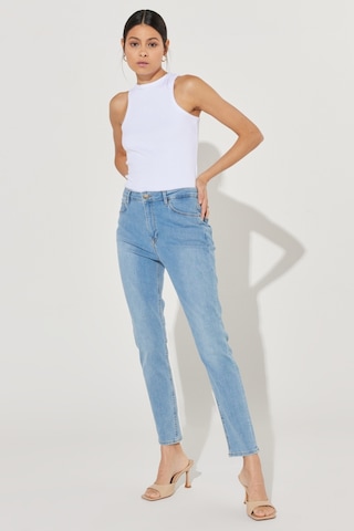 Lee Foreverfit Skinny Fit Dar Kesim Yüksek Bel Çok Dar Paça Mavi Kadın Esnek Jean Denim Kot Pantolon L32S006B44 Açık Mavi