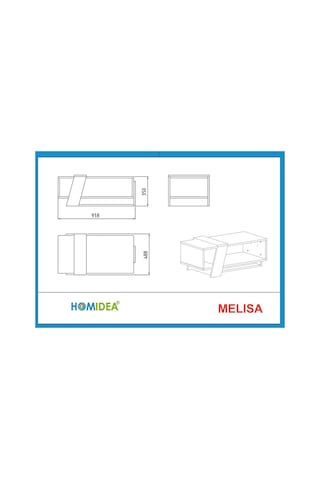 Melisa Orta Sehpa Kemençe - Antrasit