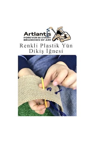 Renkli Plastik Yün İğnesi 9 Cm 10 Adet Plastik Dikiş İğnesi Plastik Örgü Dikme İplik İğne Dokuma İğnesi