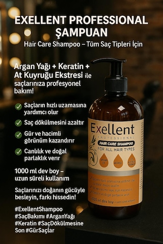 Exellent 3+ Sampuani Tüm Saç Tipleri