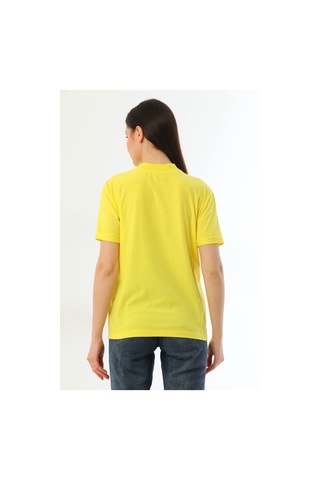 Kallima Siyah Dik Yaka Rahat Kalıp  Pamuk T-Shirt Siyah