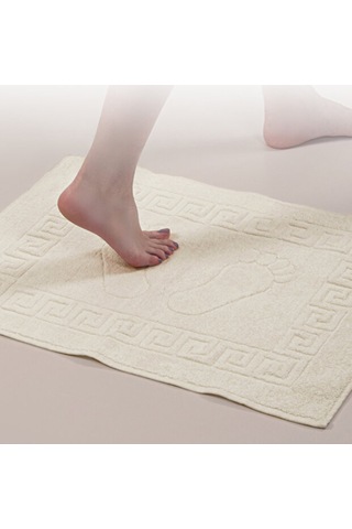 Serra 5 Adet %100 Pamuk En Iyi Emici Ayak Havlusu Konforlu Banyo Paspası 50x70cm Krem