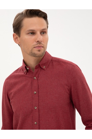 Pierre Cardin Erkek Bordo Gömlek Desenli 50316751-vr014 Bordo