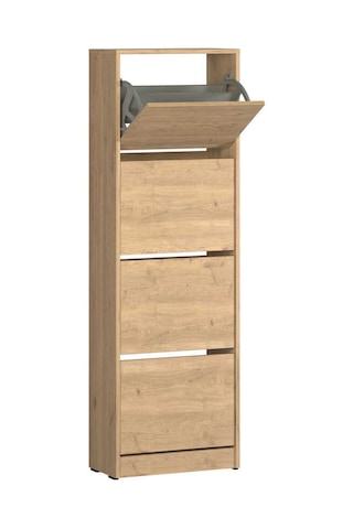 Flat Duo 4 Katlı Ayakkabılık - Florida Meşe 51x157x26 Cm Meşe