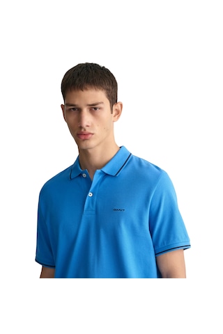 Gant Erkek Pike Polo T-shirt Regular Fit Açık Mavi - Mavi