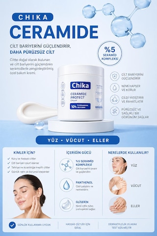 Chika Med+ Aydınlatıcı Bakım Seti Niacinamide Bright + Panthenol Comfort + Ceramide Protect 3 Lü Set Eşit Cilt Tonu & Işıltılı Görünüm & Onarıcı Etki