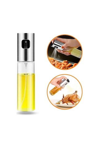 Biishe 100ml Kapasiteli Şeffaf Spreyli Yağdanlık Sosluk Yağ Püskürtücü Yağ Şişesi Çok Renkli