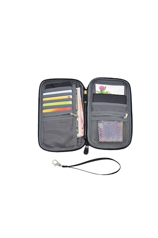 Hangfox Pratik Seyahat Çantası: 13 Cep Ve Kalem Klipsli Pasaport Cüzdanı - Gri Gri