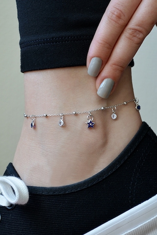 Argentum Concept Zirkon Taşlı Yıldızlı 925 Ayar Gümüş Halhal - 41008401 Gümüş