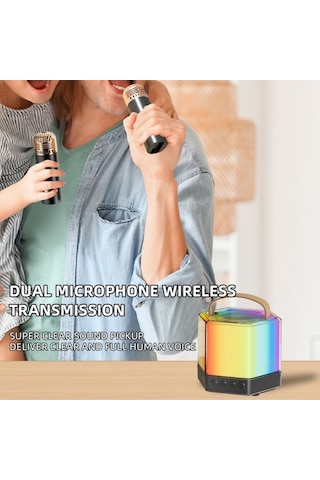 Skycıty Kablosuz Karaoke Ses Sistemi, İki Mikrofonlu