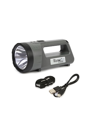 Güçlü Şarjlı Fener Masa Lambası Wt-603 Siyah