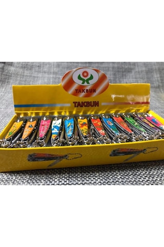 Taksun Tırnak Makası 5,5 cm - Renkli Desenli Askılı Tırnak Makası 24 Lü Paket