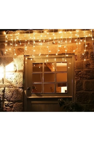 Dış Mekan 10 Mt Eklenebilir 100led 3000k Günışığı Beyaz Çakarlı Yılbaşı Ledi