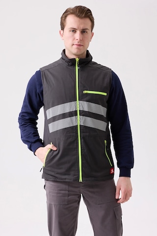 Salix İş Ve Outdoor Yelek - Çift Taraflı , Hafif, Fonksiyonel Cepli Füme