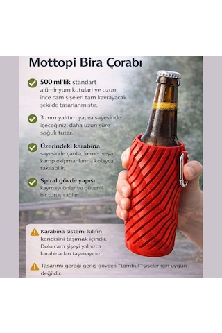 Mottopi 3+1 Sürpriz Renkler Spiral Desen Bira Çorabı,bira Kılıfı,bira Gizleyici,içecek Kılıfı-sürpriz Set 4 Adet Çok Renkli
