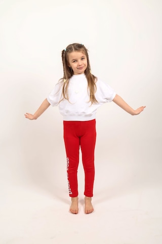 Toontoy Kids Toontoy Kız Çocuk Baskılı Tayt Kırmızı