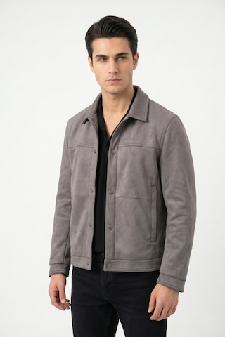 Dynamo Erkek Siyah Regular Fit Mevsimlik Süet Spor Mont Bgl-st05437 Füme