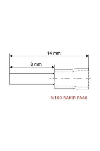 Sutem Tek Girişli İzoleli Kablo Yüksük 1,0 Mm Sarı