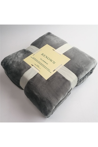 Hfambition Gri Flanel Battaniye - 70x100 Cm Yumuşak, Isınak, Ofis Öğle Uykusu Ve Soğuk Günler İçin Tek Kişilik Diğer