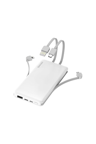 Shaza 10.000 Mah 4in1 Smart Chip Powerbank Beyaz