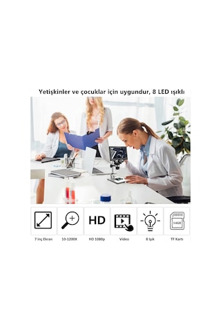 1000x Dijital 1080p 4.3 İnç Lcd Ekranlı Usb Hd Mikroskop