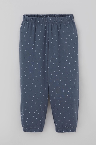 Breeze Erkek Bebek Pijama Takımı Minik Üçgenler Desenli 9 Ay-3 Yaş, Füme Füme