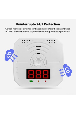 Reedark Co Alarm Cihazı 3'lü Paket - Elektrokimyasal Sensör, Lcd Göstergesi, Sesli Ve Işık Alarmı, Ev Ve Seyahat İçin Uygun Pil Dahil Değil Wj-co998