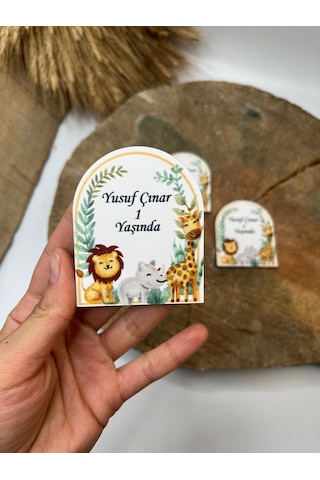 Mr. Home Hayvanlar Uv Baskılı Ahşap Magnet-1 Yaş Magneti