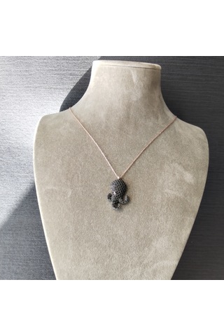 925 Ayar Gümüş Kadın Kolye- Rose Renk - Şık Tasarım - Model 1 Gümüş